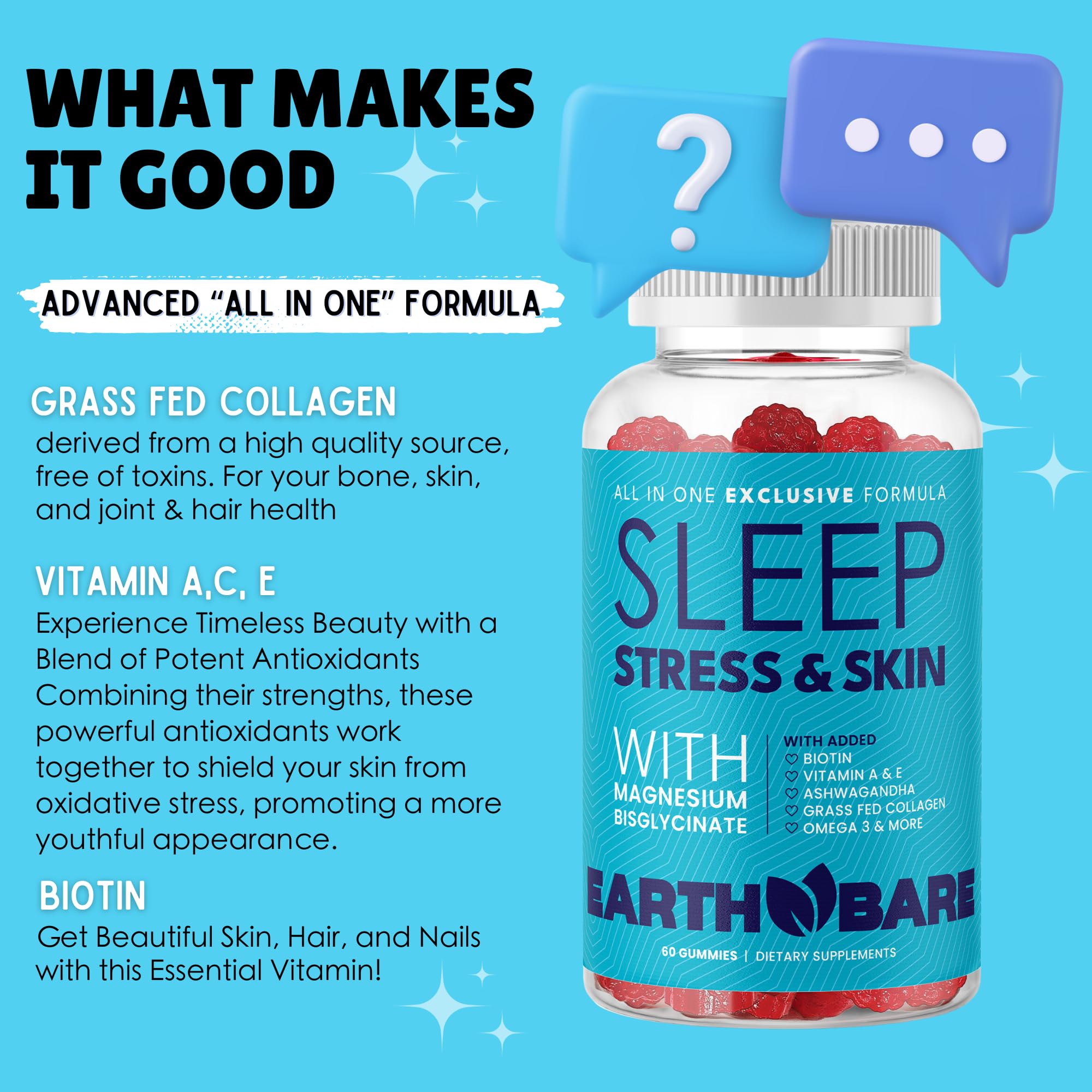 Stress, skin, sleep gummies